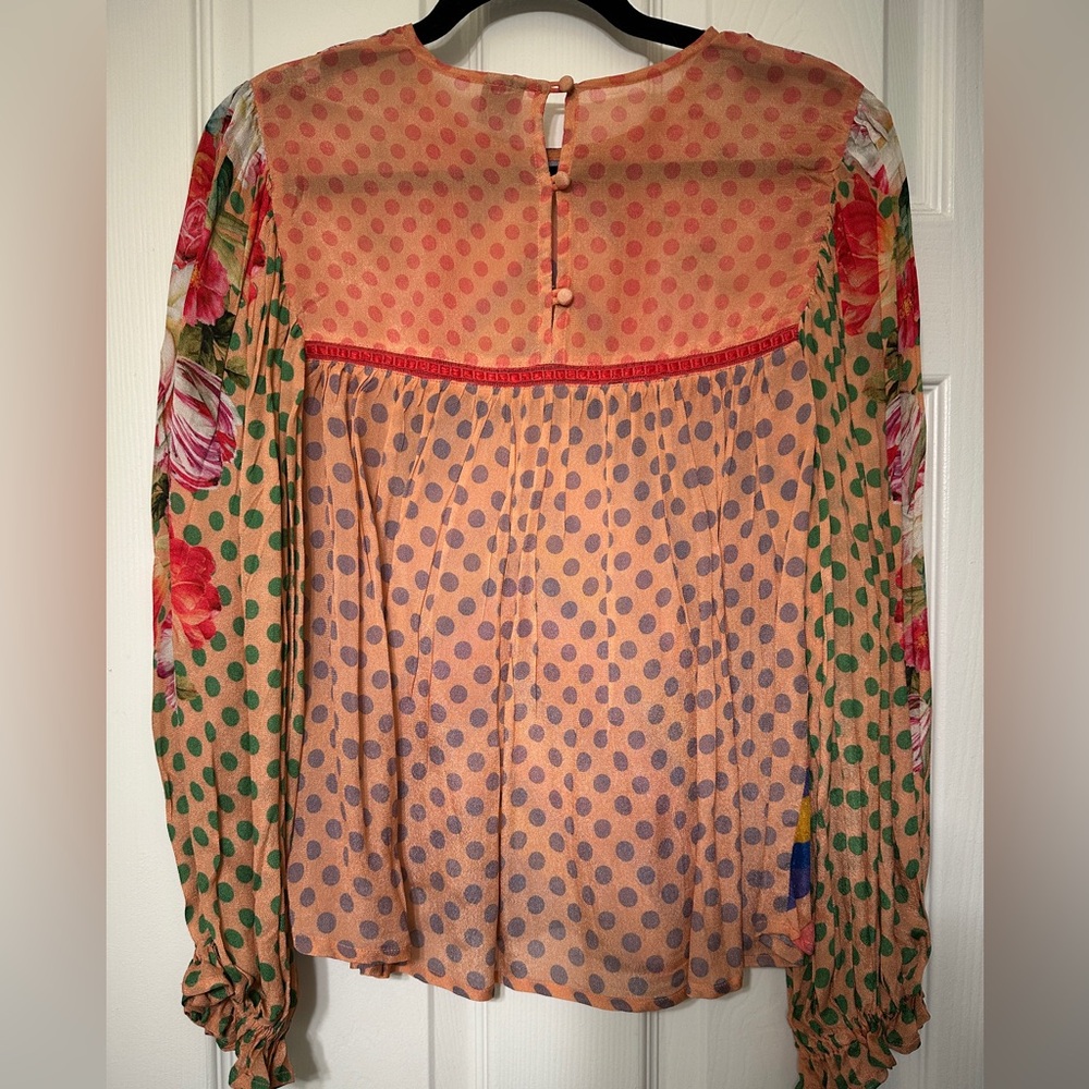 Anthropologie Blank London Miranda Peasant Blouse, Multicolor - XS - Picture 5 of 10